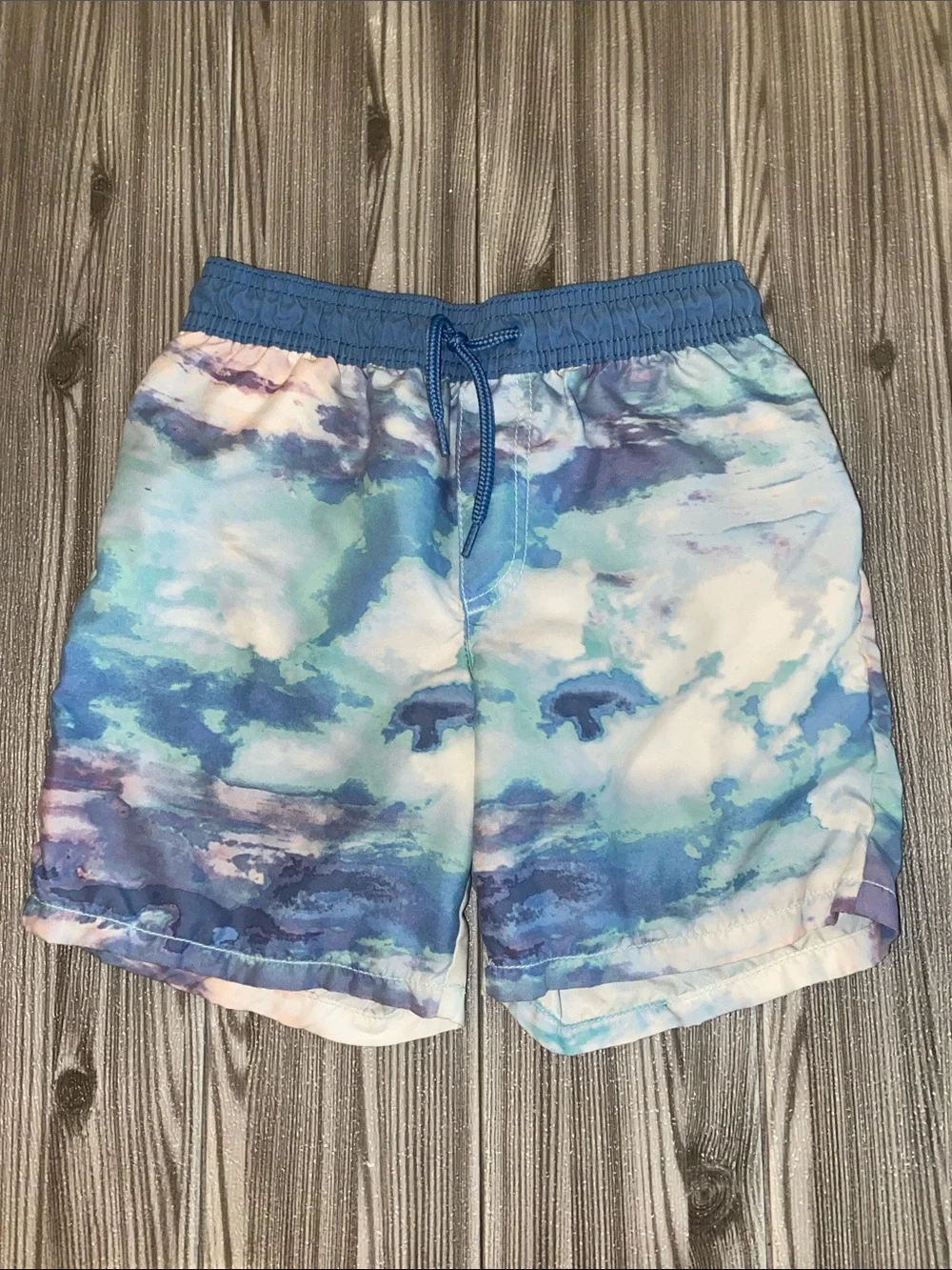 Boys Blue Tie-Dye Swim Shorts Size 5T